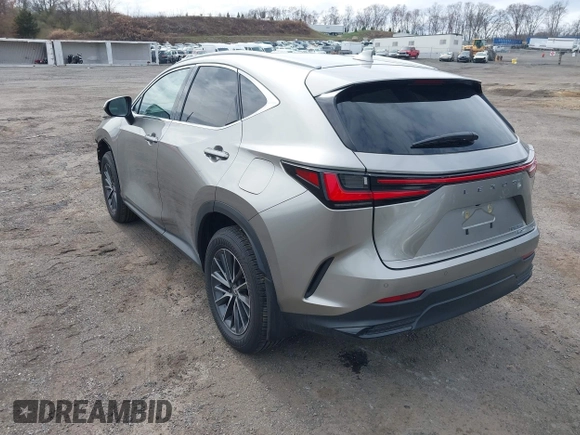 2024 Lexus NX with VIN 2T2GGCEZ7RC059449, listed as a IAAI auction lot 41955775 with 5,691 mi miles. Bid and sale history available at carsss.com. Image 3.