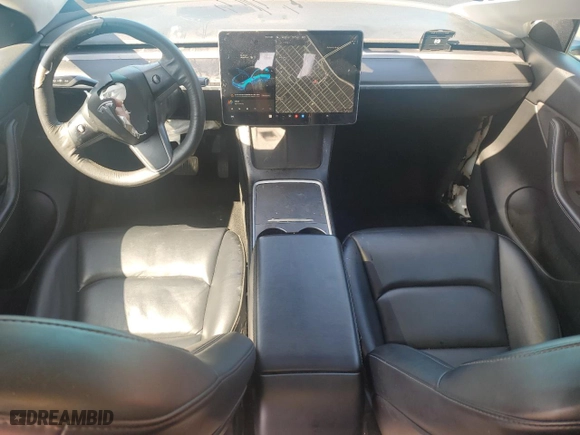 2021 Tesla Model Y Long Range with VIN 5YJYGAEE9MF191031, listed as a Copart auction lot 52014195 with 105,534 mi miles and Clean Title. Bid and sale history available at carsss.com. Image 8.