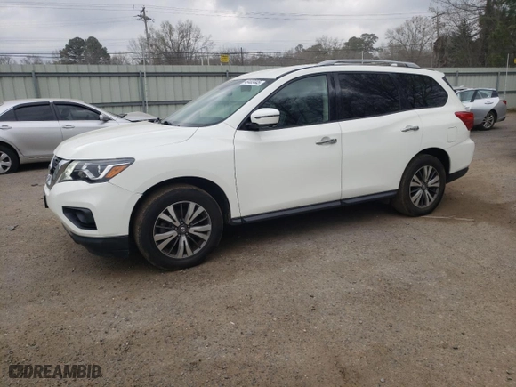 2019 Nissan Pathfinder S with VIN 5N1DR2MM0KC645048, listed as a Copart auction lot 49403445 with 144,016 mi miles and Salvage Title. Bid and sale history available at carsss.com. Image 1.