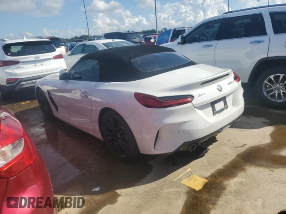 2021 BMW Z4 sDrive30i with VIN WBAHF3C09MWX24087, listed as a Copart auction lot 73919214 with 0 mi miles and Salvage Title. Bid and sale history available at carsss.com. Image 2.
