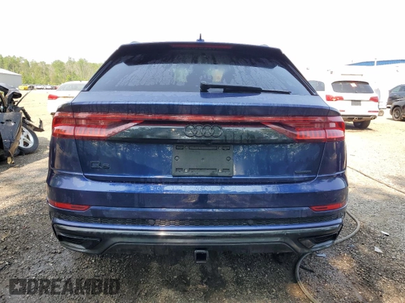 2019 Audi Q8 Prestige with VIN WA1FVAF11KD042250, listed as a Copart auction lot 60295425 with 165,420 mi miles and Salvage title. Bid and sale history available at DreamBid. Image 6.