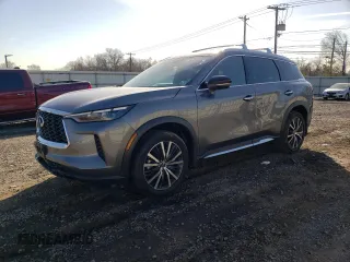 2023 Infiniti QX60 SENSORY with VIN 5N1DL1GSXPC373914, listed as a Copart auction lot 49625765 with 12,982 mi miles and Salvage Title. Bid and sale history available at carsss.com. Image 1.