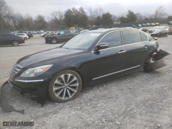 2014 Hyundai Genesis 5.0L R-Spec with VIN KMHGC4DH2EU261493, listed as a Copart auction lot 41595155 with 108,868 mi miles and Clean Title. Bid and sale history available at carsss.com. Image 1.