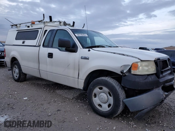 2007 Ford F-150 XL with VIN 1FTRF12W67KD15350, listed as a Copart auction lot 84748464 with 217,276 mi miles and Salvage Title. Bid and sale history available at carsss.com. Image 4.
