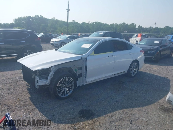 2018 Genesis G80 3.8L with VIN KMHGN4JE5JU234464, listed as a IAAI auction lot 42475378 with 86,243 mi miles and . Bid and sale history available at DreamBid. Image 17.