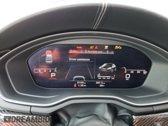 2020 Audi A5 Premium Plus z VIN WAUTNAF55LA003821, wystawiony jako Copart lot #60146443 z przebiegiem 8 100 mil mil oraz . Historia ofert i sprzedaży dostępna na DreamBid. Obrazek 9.