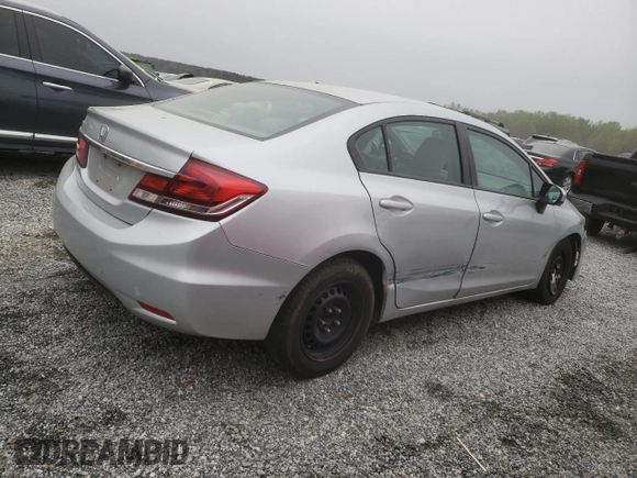 2015 Honda Civic Sedan LX with VIN 2HGFB2F55FH549248, listed as a Copart auction lot 51547385 with 124,012 mi miles and Salvage Title. Bid and sale history available at carsss.com. Image 3.