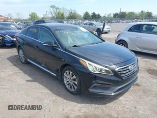 2016 Hyundai Sonata Sport with VIN 5NPE34AFXGH266534, listed as a IAAI auction lot 42079797 with 95,194 mi miles and . Bid and sale history available at carsss.com. Image 1.