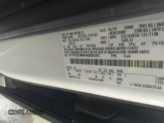 2019 Ford Transit with VIN 1FTYE2CM9KKB09353, listed as a IAAI auction lot 38121359 with 131,124 mi miles and . Bid and sale history available at DreamBid. Image 9.