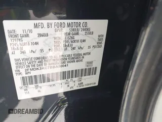 2011 Ford Edge Limited с VIN 2FMDK3KC7BBA50041, выставлен на аукционе IAAI как лот 42568785 с пробегом 161 778 миль миль и . История ставок и продаж доступна на DreamBid. Изображение 9.
