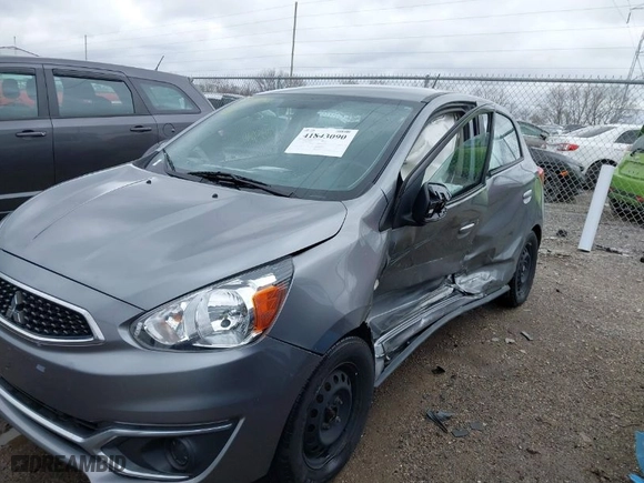2017 Mitsubishi Mirage ES with VIN ML32A3HJXHH015805, listed as a IAAI auction lot 41843090 with 50,007 mi miles. Bid and sale history available at carsss.com. Image 6.