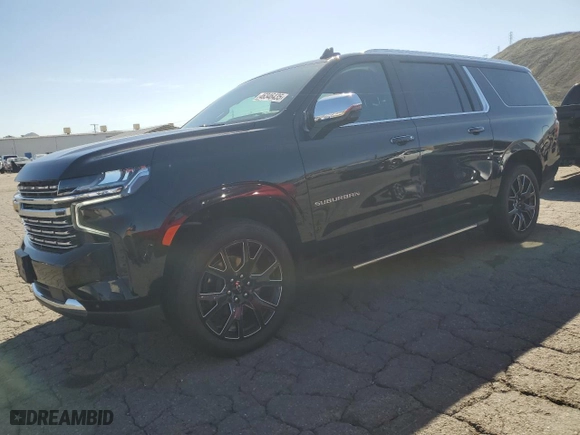 2024 Chevrolet Suburban Premier with VIN 1GNSKFKD2RR185531, listed as a Copart auction lot 46346435 with 20,103 mi miles and Salvage Title. Bid and sale history available at carsss.com. Image 1.