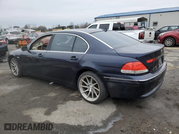 2003 BMW 7 Series 745Li with VIN WBAGN63433DR15033, listed as a Copart auction lot 41573015 with 76,723 mi miles and Salvage Title. Bid and sale history available at carsss.com. Image 2.