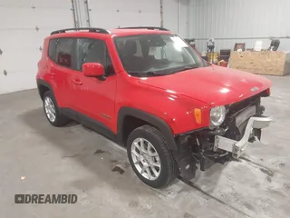 2021 Jeep Renegade Latitude with VIN ZACNJDBB7MPM76476, listed as a IAAI auction lot 41215894 with 48,162 mi miles. Bid and sale history available at carsss.com. Image 1.