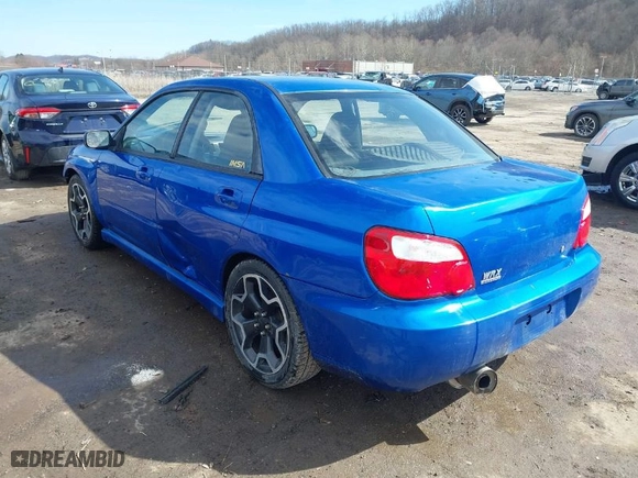 2005 Subaru Impreza Sedan (Natl) WRX with VIN JF1GD29625G503684, listed as a IAAI auction lot 41608594 with 130,784 mi miles. Bid and sale history available at carsss.com. Image 3.