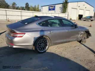 2021 Genesis G80 2.5T with VIN KMTGB4SC5MU081052, listed as a Copart auction lot 46831555 with 49,351 mi miles and Salvage Title. Bid and sale history available at carsss.com. Image 3.