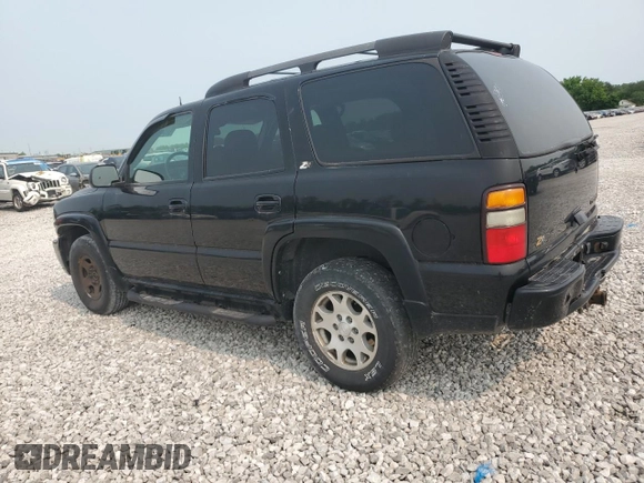 2004 Chevrolet Tahoe Z71 z VIN 1GNEK13ZX4R159262, wystawiony jako Copart lot #58047455 z przebiegiem Nie podano mil oraz Szkoda całkowita • Salvage title. Historia ofert i sprzedaży dostępna na DreamBid. Obrazek 2.