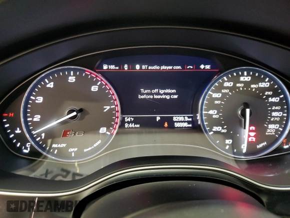 2018 Audi S6 Prestige with VIN WAUHFAFCXJN105218, listed as a Copart auction lot 51214475 with 56,996 mi miles and Salvage Title. Bid and sale history available at carsss.com. Image 9.