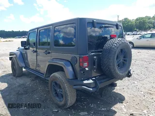 2017 Jeep Wrangler Unlimited Sahara with VIN 1C4BJWEG4HL605213, listed as a IAAI auction lot 42247221 with 104,542 mi miles and . Bid and sale history available at DreamBid. Image 3.