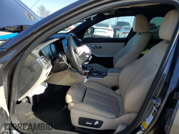 2021 BMW 3 Series 330i with VIN 3MW5R1J02M8B49793, listed as a Copart auction lot 49740925 with 42,281 mi miles and Salvage Title. Bid and sale history available at carsss.com. Image 7.