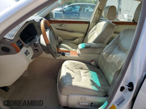 2003 Lexus LS 430 with VIN JTHBN30F130106203, listed as a Copart auction lot 52735745 with 179,658 mi miles and Salvage Title. Bid and sale history available at DreamBid. Image 7.