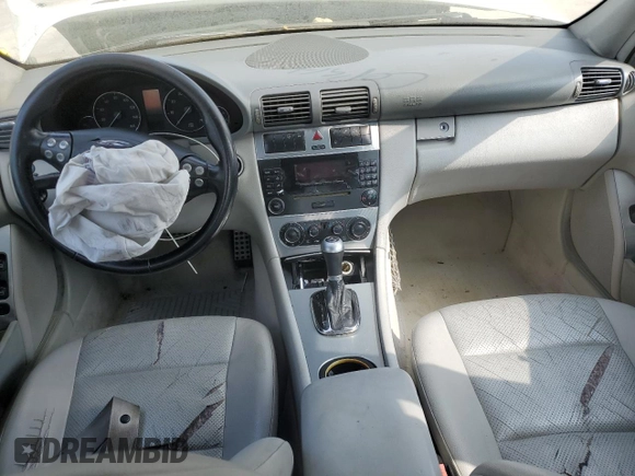 2006 Mercedes-Benz C 230 Sport with VIN WDBRF52H76A873641, listed as a Copart auction lot 46688054 with 123,877 mi miles and Salvage title. Bid and sale history available at DreamBid. Image 8.