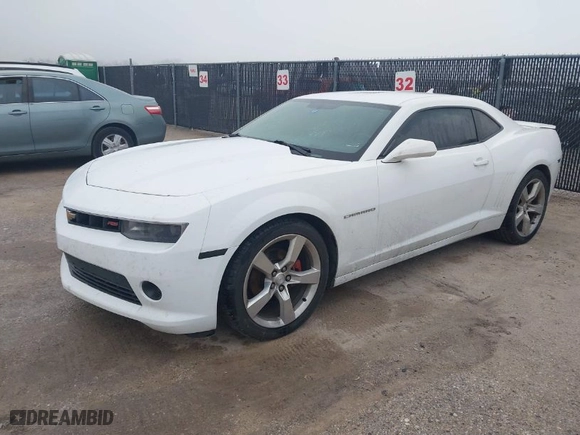 2014 Chevrolet Camaro LT with VIN 2G1FG1E39E9227580, listed as a IAAI auction lot 41517783 with 210918 miles. Bid and sale history available at carsss.com. Image 2.