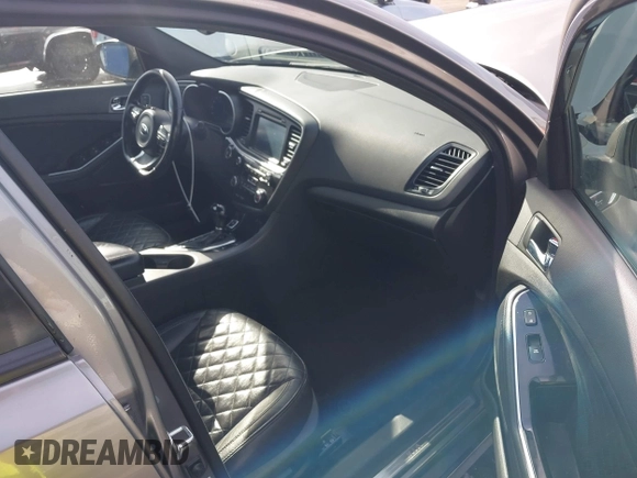 2015 Kia Optima SX Turbo with VIN 5XXGR4A69FG474261, listed as a IAAI auction lot 41103677 with 119,988 mi miles. Bid and sale history available at carsss.com. Image 5.