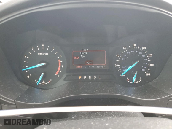 2019 Ford Fusion S with VIN 3FA6P0G75KR275526, listed as a Copart auction lot 45416895 with 38,852 mi miles and Salvage Title. Bid and sale history available at DreamBid. Image 9.