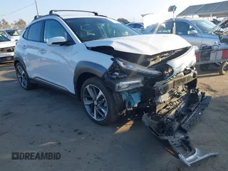 2020 Hyundai Kona Ultimate with VIN KM8K53A55LU556724, listed as a IAAI auction lot 41370388 with 23,651 mi miles. Bid and sale history available at carsss.com. Image 1.