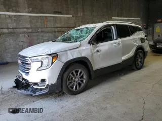 2022 GMC Terrain SLT with VIN 3GKALVEV0NL109666, listed as a Copart auction lot 57865495 with 75,738 mi miles and Salvage title. Bid and sale history available at DreamBid. Image 1.
