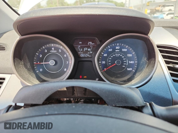 2015 Hyundai Elantra SE with VIN 5NPDH4AE8FH558895, listed as a Copart auction lot 63580425 with 106,504 mi miles and Salvage title. Bid and sale history available at DreamBid. Image 9.