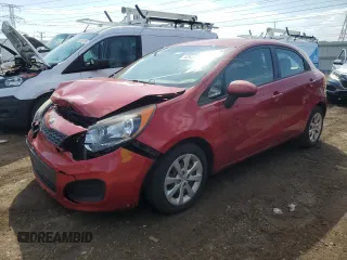 2013 Kia Rio LX with VIN KNADM5A36D6235563, listed as a Copart auction lot 52642405 with 126,034 mi miles and Salvage Title. Bid and sale history available at DreamBid. Image 1.
