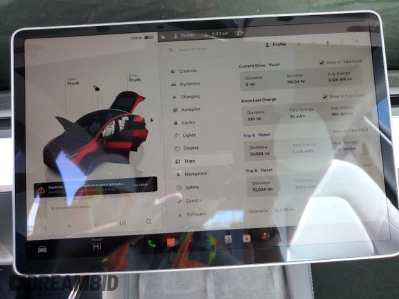 2024 Tesla Model Y Long Range с VIN 7SAYGDEE9RF125137, выставлен на аукционе Copart как лот 56301845 с пробегом 10 024 миль миль и Списание • Salvage title. История ставок и продаж доступна на DreamBid. Изображение 9.