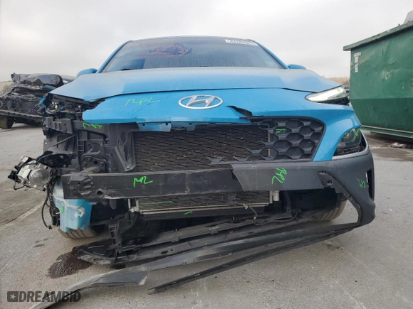 2022 Hyundai Kona SE with VIN KM8K22AB4NU785746, listed as a Copart auction lot 43788525 with 66,483 mi miles and Salvage Title. Bid and sale history available at carsss.com. Image 5.
