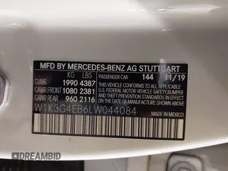 2020 Mercedes-Benz A 220 z VIN W1K3G4EB6LW044084, wystawiony jako IAAI lot #42152911 z przebiegiem 47 847 mil mil oraz . Historia ofert i sprzedaży dostępna na DreamBid. Obrazek 9.