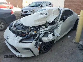2023 Toyota GR86 Premium with VIN JF1ZNBE17P9763652, listed as a Copart auction lot 63326124 with 7,362 mi miles and Salvage Title. Bid and sale history available at carsss.com. Image 1.