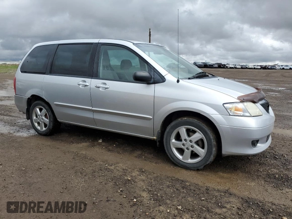 2002 Mazda MPV LX z VIN JM3LW28J620327453, wystawiony jako Copart lot #56761255 z przebiegiem 186 479 mil mil oraz Szkoda całkowita • Salvage title. Historia ofert i sprzedaży dostępna na DreamBid. Obrazek 4.