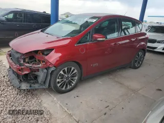 2017 Ford C-Max Energi Titanium with VIN 1FADP5FU8HL101405, listed as a Copart auction lot 58865944 with 54,237 mi miles and Salvage Title. Bid and sale history available at carsss.com. Image 1.