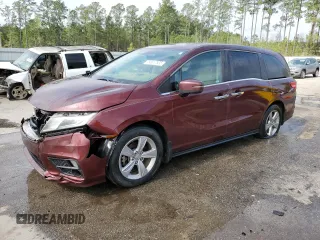 2018 Honda Odyssey EX-L z VIN 5FNRL6H75JB097041, wystawiony jako Copart lot #50617535 z przebiegiem 169 040 mil mil oraz Szkoda całkowita • Salvage title. Historia ofert i sprzedaży dostępna na DreamBid. Obrazek 1.