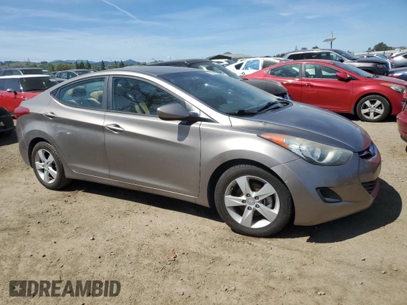 2013 Hyundai Elantra Limited with VIN 5NPDH4AE6DH340032, listed as a Copart auction lot 50267885 with 139,962 mi miles and Salvage Title. Bid and sale history available at DreamBid. Image 4.