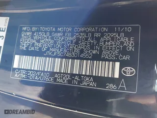 2011 Scion tC with VIN JTKJF5C74B3014552, listed as a IAAI auction lot 42004369 with 232,588 mi miles. Bid and sale history available at carsss.com. Image 9.