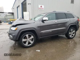 2015 Jeep Grand Cherokee Overland with VIN 1C4RJECT5FC629512, listed as a Copart auction lot 49156905 with 0 mi miles and Salvage Title. Bid and sale history available at carsss.com. Image 1.