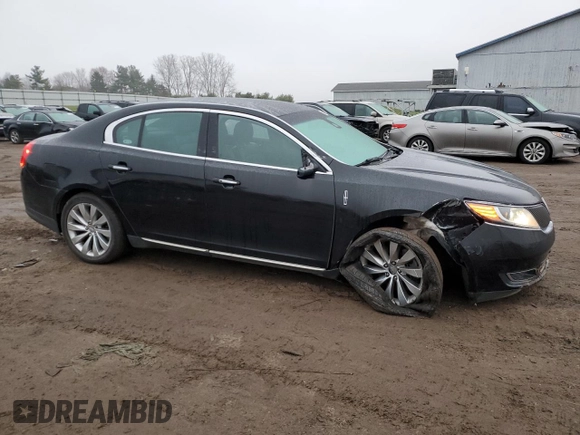 2015 Lincoln MKS with VIN 1LNHL9DK7FG606935, listed as a Copart auction lot 81991384 with 82,097 mi miles and Salvage Title. Bid and sale history available at carsss.com. Image 4.