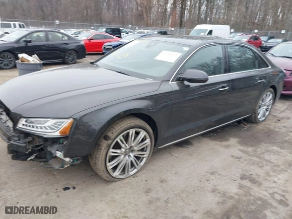 2016 Audi A8 L 3.0T with VIN WAU34AFD7GN008348, listed as a IAAI auction lot 41352817 with 105,762 mi miles. Bid and sale history available at carsss.com. Image 2.