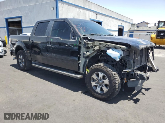 2014 Ford F-150 XL with VIN 1FTFW1CF1EKG32922, listed as a Copart auction lot 61793425 with 142,303 mi miles and Salvage title. Bid and sale history available at DreamBid. Image 4.