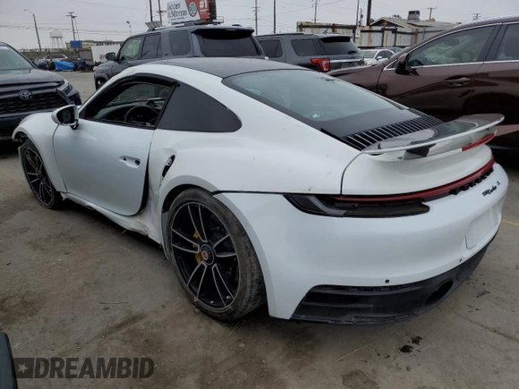 2021 Porsche 911 Turbo S with VIN WP0AD2A92MS257561, listed as a Copart auction lot 64519795 with 12,357 mi miles and Salvage title. Bid and sale history available at DreamBid. Image 2.