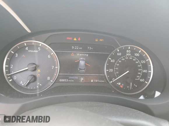 2020 Infiniti QX50 Luxe with VIN 3PCAJ5M17LF115024, listed as a Copart auction lot 54704385 with 68,853 mi miles and Salvage title. Bid and sale history available at DreamBid. Image 9.