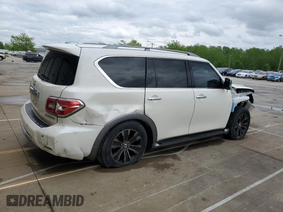 2017 Nissan Armada SV with VIN JN8AY2NC8H9503721, listed as a Copart auction lot 54143455 with Not Provided miles and Clean Title. Bid and sale history available at DreamBid. Image 3.