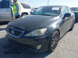 2007 Lexus IS with VIN JTHBK262572057489, listed as a IAAI auction lot 41996856 with 168,839 mi miles. Bid and sale history available at carsss.com. Image 2.